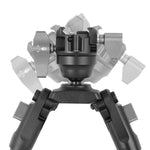 EQ-Precision 1QS A Aluminum Gun Bipod w/ Ball Head & Quick-Release Pic Rail Adapter