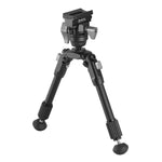 EQ-Precision 1QS A Aluminum Gun Bipod w/ Ball Head & Quick-Release Pic Rail Adapter
