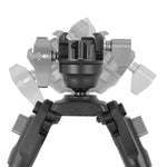 EQ-Precision 2QS A Aluminum Gun Bipod w/ Ball Head & Quick-Release Pic Rail Adapter