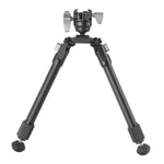 EQ-Precision 2QS A Aluminum Gun Bipod w/ Ball Head & Quick-Release Pic Rail Adapter