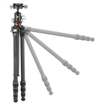 VEO 5 234CB-110S Carbon Tripod w/ Dual-Axis Head for Cameras & Smartphones