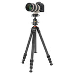 VEO 5 264CB-160S Carbon Tripod w/ Dual-Axis Head for Cameras & Smartphones