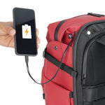Vanguard VEO Lite B20L Camera & Everyday Backpack (Red) – Fits Full-Frame Camera with 70–200mm Attached + 3 Lenses, 14
