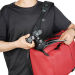 Vanguard VEO Lite B20L Camera & Everyday Backpack (Red) – Fits Full-Frame Camera with 70–200mm Attached + 3 Lenses, 14