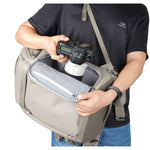 Vanguard VEO Metro 30L Camera & Everyday Backpack (Cream) – Fits 70–200mm Attached, 17